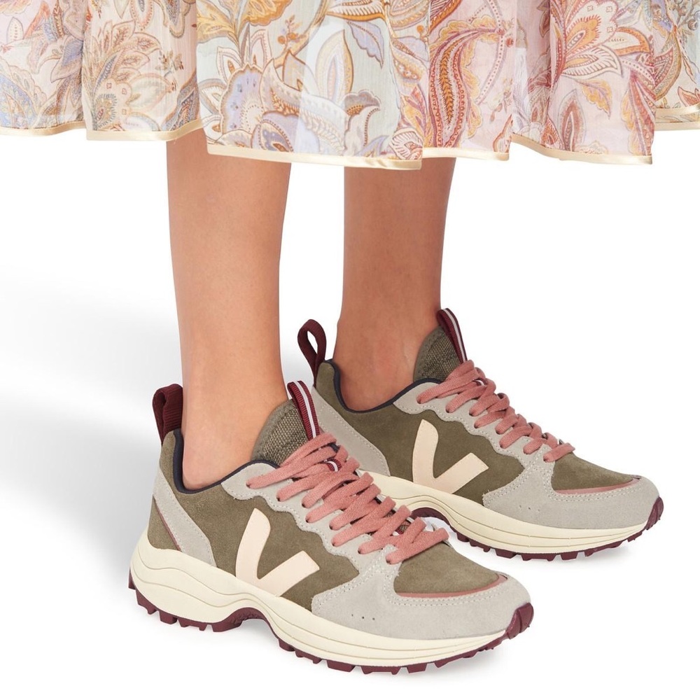 Moving Sale! Veja Women's Sneakers in Olive and Burgundy